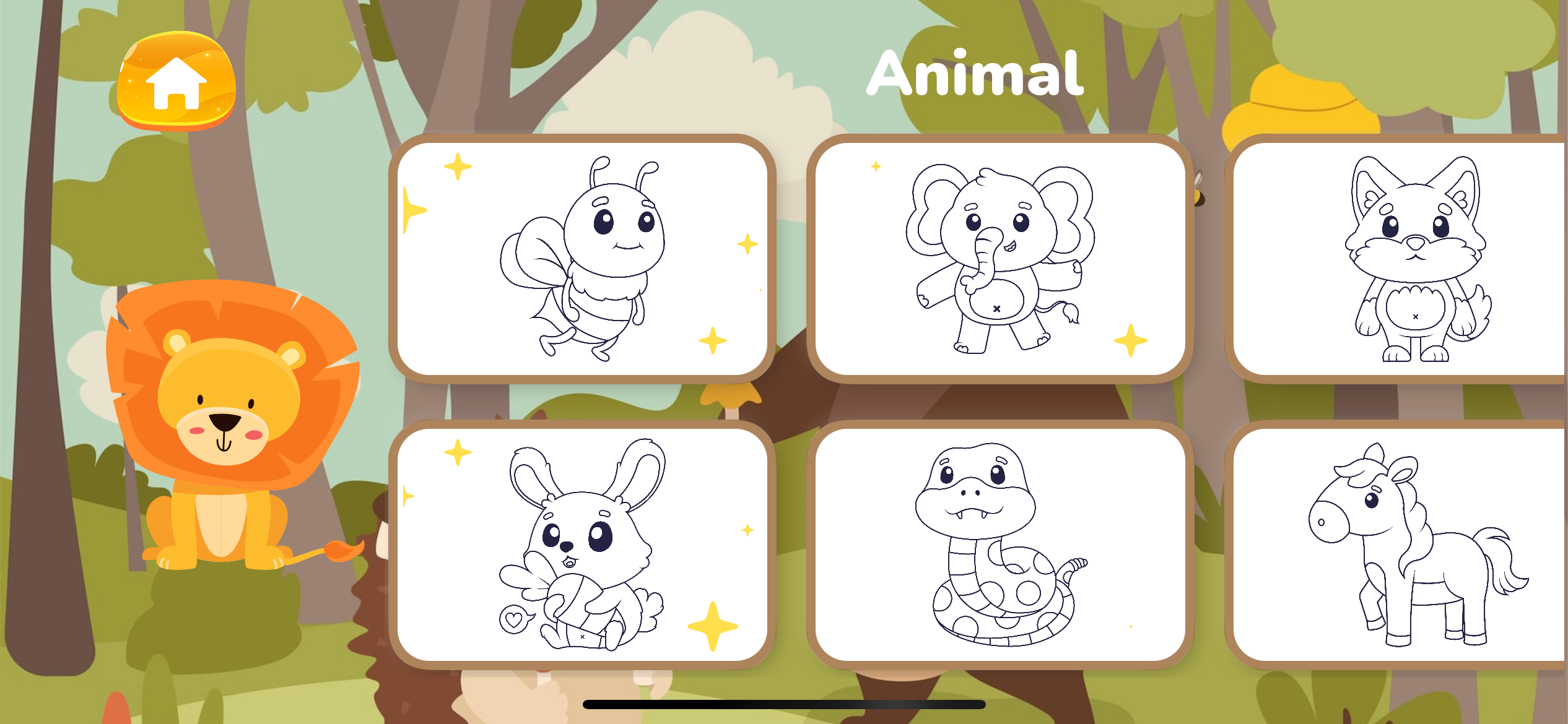 Augmented Reality feature showing 3D animated character from coloring page